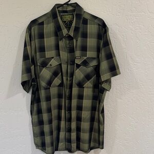 Dixxon “Full Metal Jacket”  Green Plaid Button Down 2X